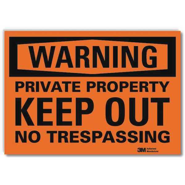 Lyle Admittance Sign, Keep Out, 5 in H x 7 in W U6-1202-RD_7X5