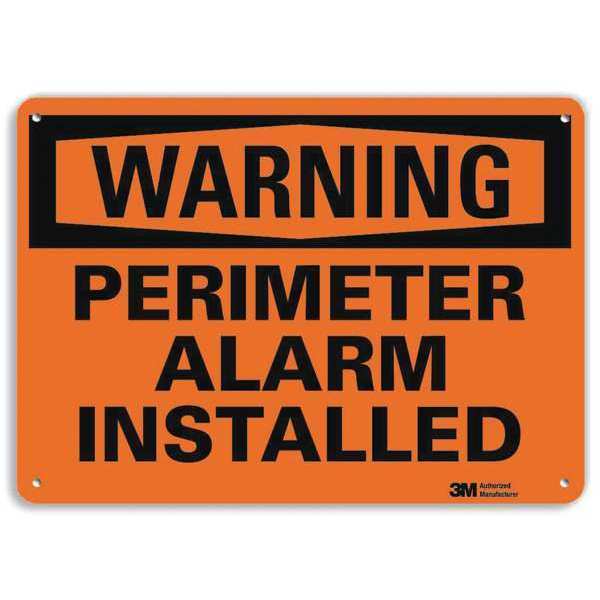 Lyle Security Sign, Perimeter Alarm, 10 in. H U6-1195-RA_14X10