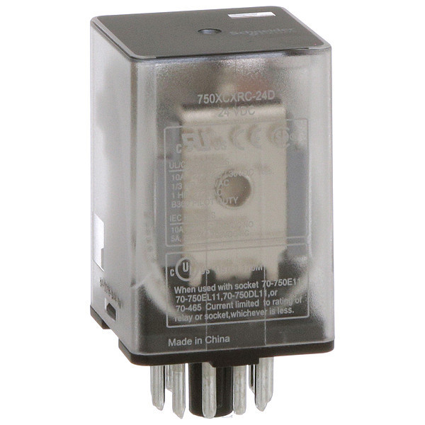 Schneider Electric General Purpose Relay, 24V DC Coil Volts, Octal, 11 Pin, 3PDT 750XCXRC-24D