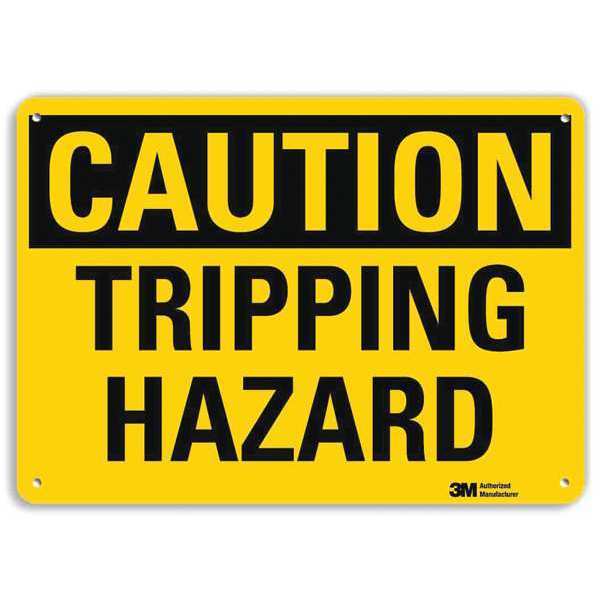 Lyle Caution Sign, 7 in H, 10 in W, Aluminum, Vertical Rectangle, English, U4-1736-NA_10x7 U4-1736-NA_10x7