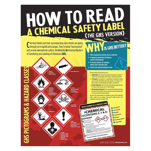 Safetyposter.Com Safety Poster, How To Read A Chemical, ENG P4791
