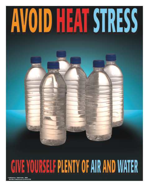 Safetyposter.Com Safety Poster, Avoid Heat Stress Give, ENG SW0194