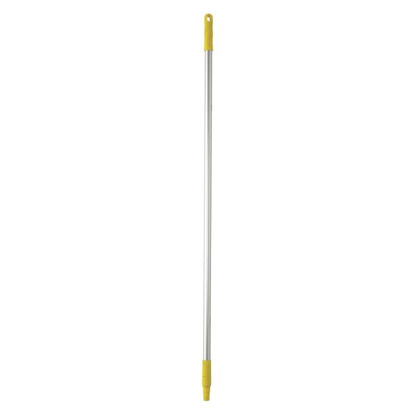 Vikan 50" Color Coded Handle, 1 in Dia, Yellow, Aluminum 29586