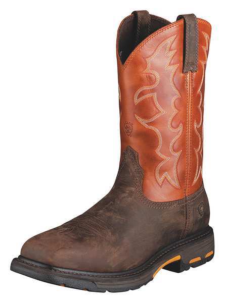 Ariat Size 9-1/2EE Men's Western Boot Steel Work Boot, Brown 10006961