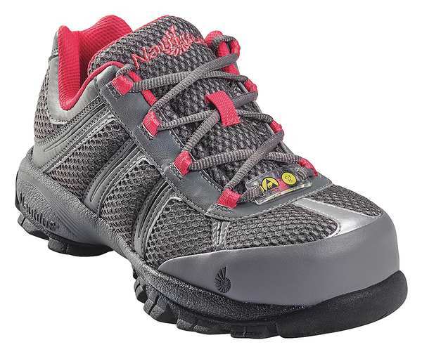 Nautilus Safety Footwear Athletic Style Work Shoes, Wmn, 9W, Gray, PR N1393 9W