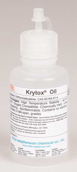 Krytox Aerospace Oil, 143 AZ, Dropper Bottle, 4Oz 143 AZ