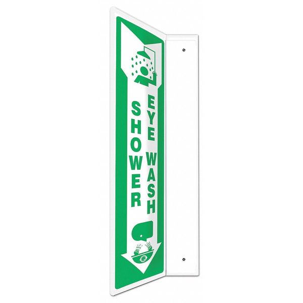 Accuform L-Shape Projection Sign, 18"X4", Plastic, Height: 18", PSP439 PSP439