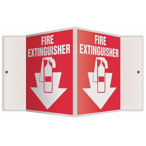 Accuform Fire Extinguisher Sign, 6X8-1/2" PSP113