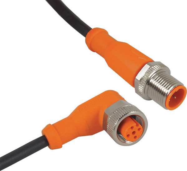 Ifm Cordset, 5 Pin, Receptacle, Female EVC017