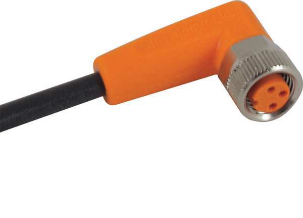 Ifm Cordset, 4 Pin, Receptacle, Female EVC153