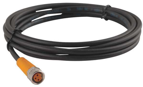 Ifm Cordset, 3 Pin, Receptacle, Female EVC141