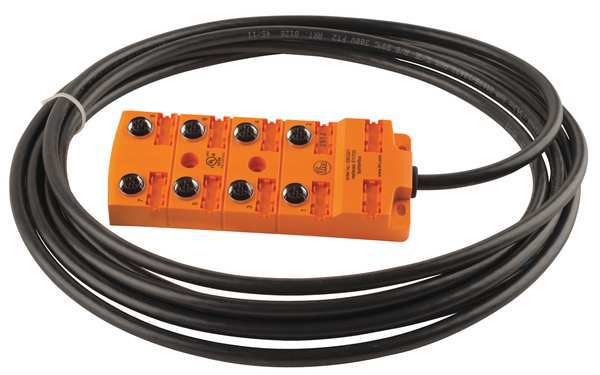 Ifm Sensor Wiring Block, 8 Pin, Receptacle EBC021