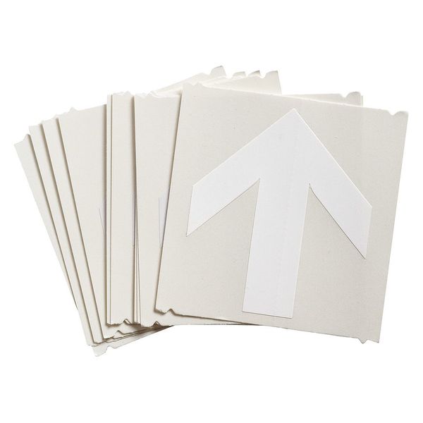 Brady Symbol Label, Arrow, White, 3-3/4inH, PK10 5130-ARO