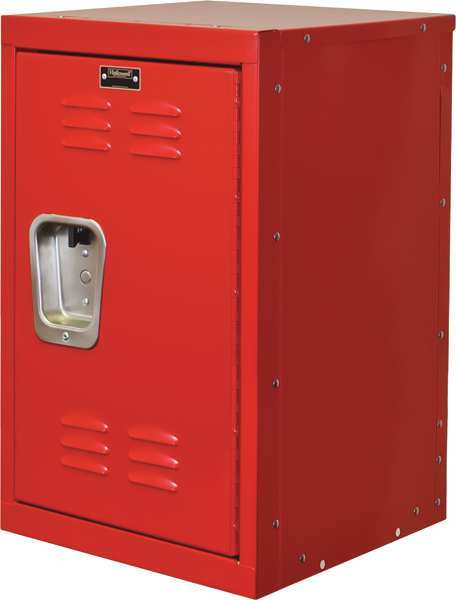 Hallowell Wardrobe Locker, 15 in W, 15 in D, 24 in H, (1) Tier, (1) Wide, Red HKL1515(24)-1RR