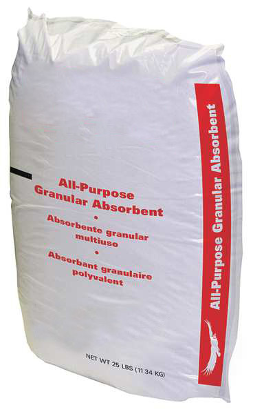 Condor Loose Absorbent, 2 Gallon Volume Absorbed per Package, 25 lb Weight Bag, Not Scented 35UX85