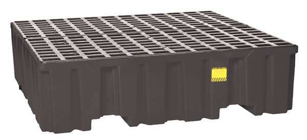 Eagle Mfg Drum Spill Containment Pallet, 132 gal Spill Capacity, 4 Drum, 8000 lb., Polyethylene 1640B