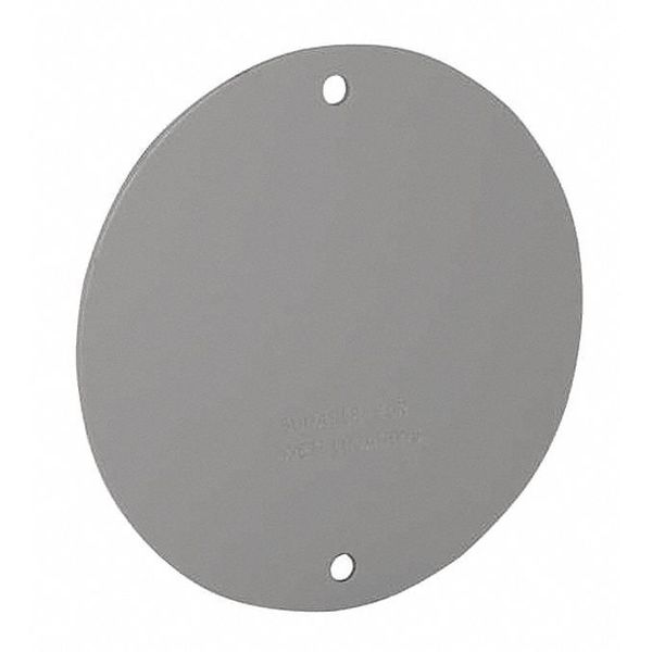 Bell Outdoor Electrical Box Cover, Round, Round, Steel, Blank and Flat 5374-0