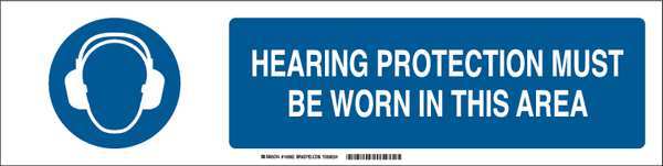 Brady Slider Insert, Plastic, Hearing Protection 140802