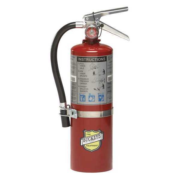 Buckeye Fire Equipment Fire Extinguisher, 3A:40B:C, Dry Chemical, 5 lb 25614