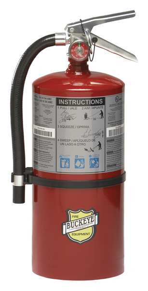 Buckeye Fire Equipment Fire Extinguisher, 4A:60B:C, Dry Chemical, 10 lb 11310