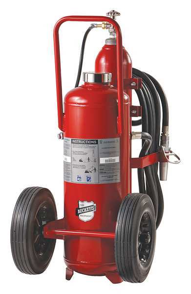 Buckeye Fire Equipment Wheeled Fire Extinguisher, 320B:C, Purple K, 125 lb 31320