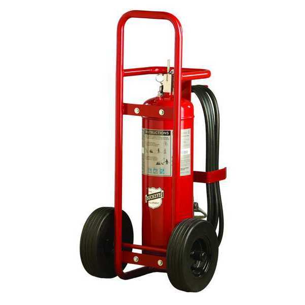 Buckeye Fire Equipment Wheeled Fire Extinguisher, 10A:160B:C, Dry Chemical, 50 lb 30010