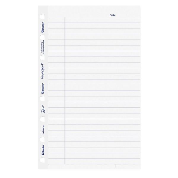 Blueline Loose Leaf, Refill, 8 x 5 In, PK50 REDAFR6050R