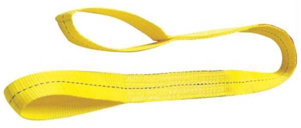 Dayton Web Sling, Type 3, 14 ft L, 4 in W, Polyester, Yellow 35XN88