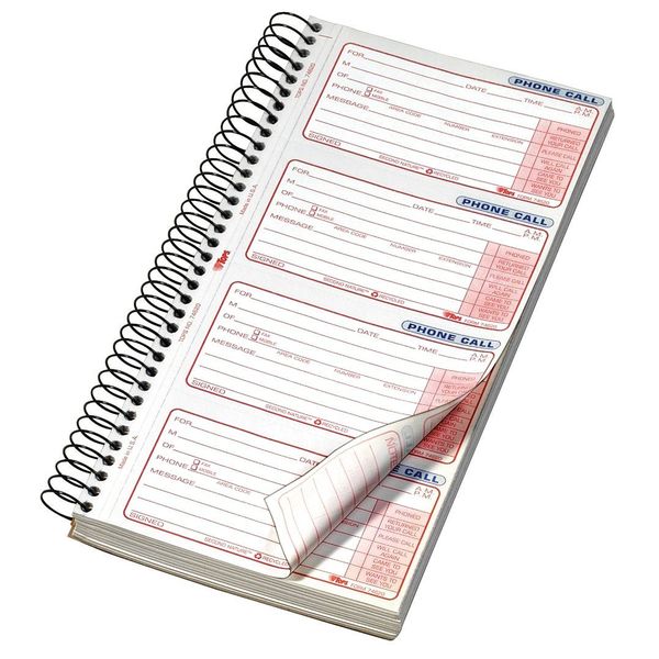 Tops Phone Message Book, 2-3/4 x 5 In. TOP74620