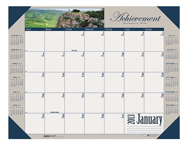 House Of Doolittle 22 x 17" Desk Pad Monthly Calendar, Motivational HOD175