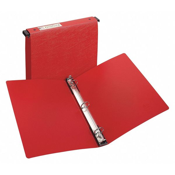 Zoro Select 1" Hanging Storage Round Binder, Red AVE14803