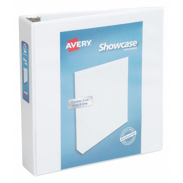 Avery 2" Showcase Economy Binder, Round Ring, White AVE19701