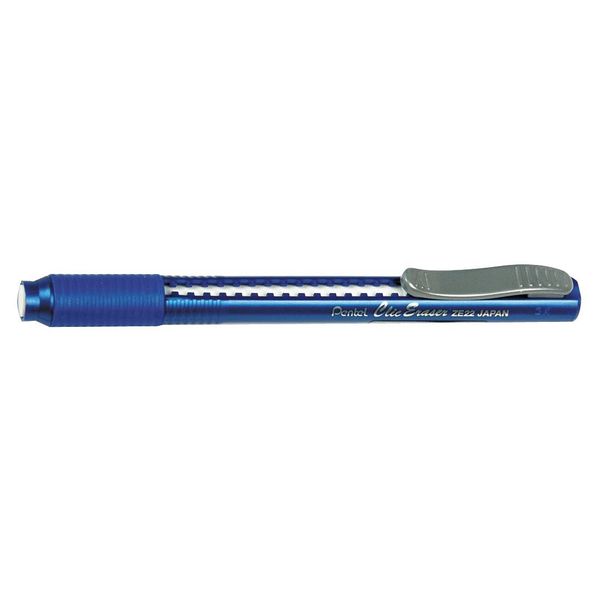 Pentel Retractable Eraser, Blue/White PENZE22C