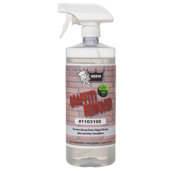 Werth Sanitary Supply Bio-Based Graffiti Remover, 1 qt, PK12 1103100