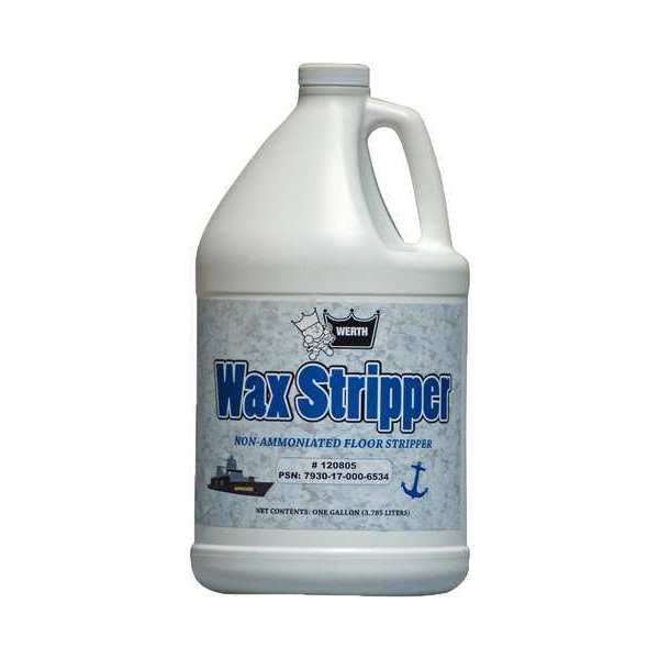 Werth Sanitary Supply Floor Finish Stripper, 1 gal, PK4 120805