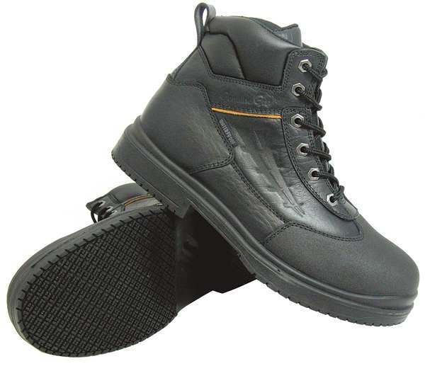comfortable black work boots