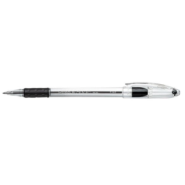 Pentel Stick Pen, Fine 0.7 mm, Black PK12 PENBK90A
