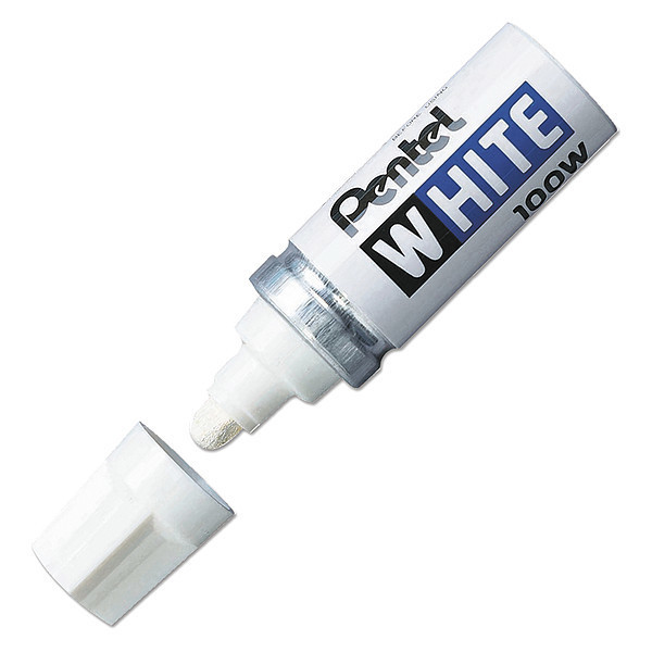 Pentel White Permanent Marker, Bullet Tip PEN100W