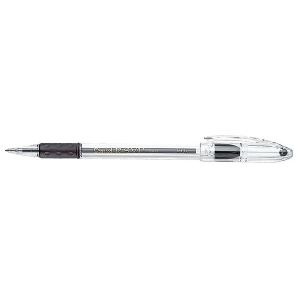 Pentel Stick Pen, Medium 1.0 mm, Black PK12 PENBK91A