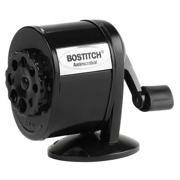 Bostitch Manual Pencil Sharpener, Table/Wall, Black BOSMPS1BLK