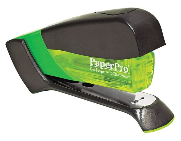 Paperpro Compact Stapler, 15 Sheet, Green ACI1513