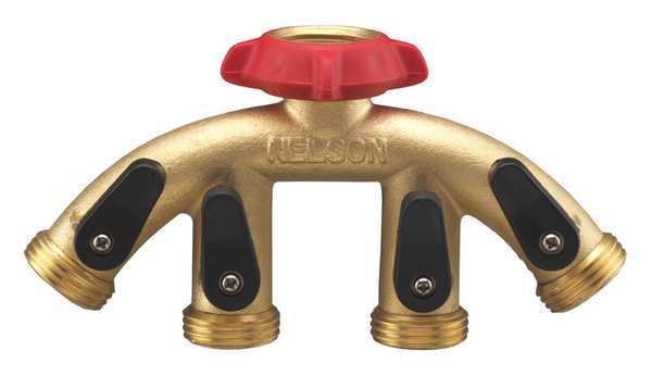 Nelson Hose Connector, Male/Female, Brass, 60 psi 855464-1001