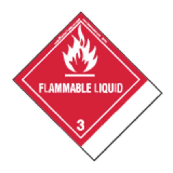Labelmaster Flammable Liquid Label, 100mmx120mm, 500, SNT6 SNT6