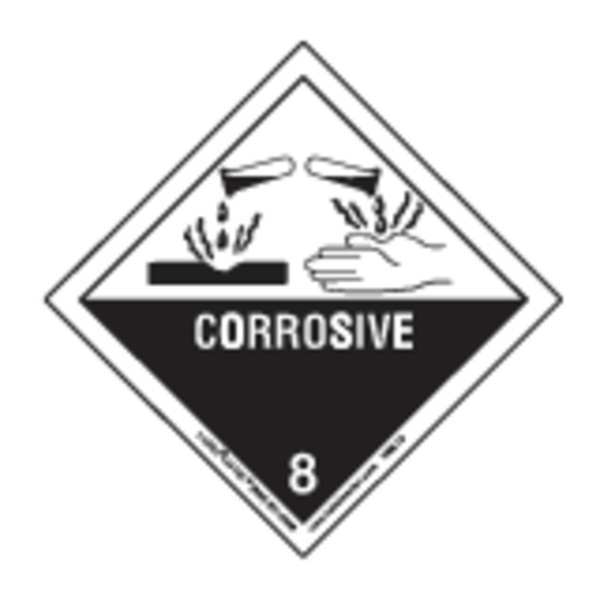 Labelmaster Corrosive Label, 100mmx100mm, Paper, 500 HML13