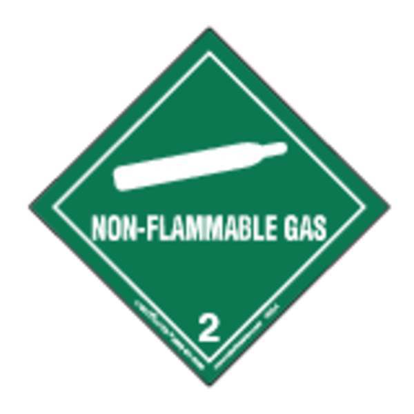 Labelmaster Non-Flammable Gas Label, 100mmx100mm, 500 HML4