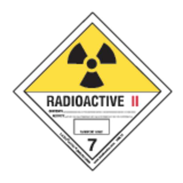 Labelmaster Radioactive Label, 100mmx100mm, Paper HML15