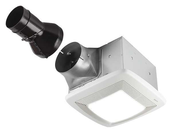 Broan Ceiling Bathroom Fan, 80 cfm cfm, 4 in Duct Dia., 120V AC, Energy Star® Certified RB80L1