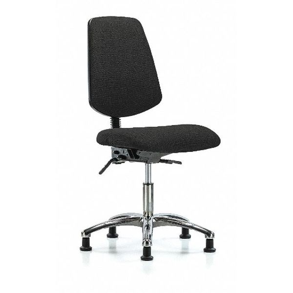 Blue Ridge Ergonomics Desk Chair, Fabric, 19" to 24" Height, No Arms, Black BR-FDHCH-MB-CR-T1-A0-RG-F42