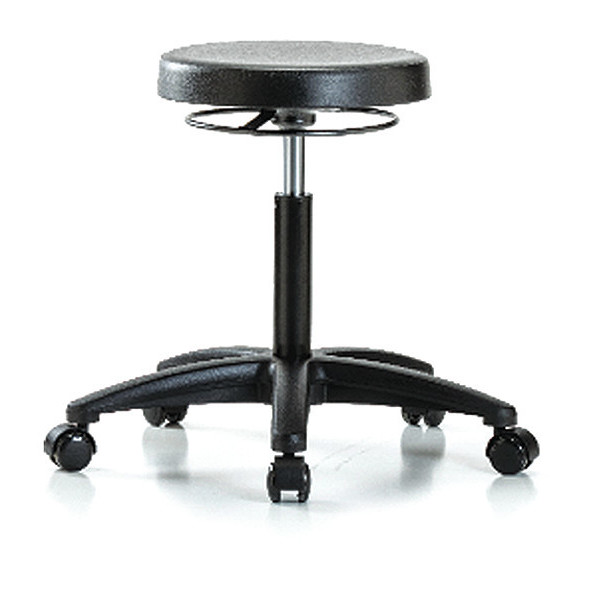 Blue Ridge Ergonomics Bench Stool, Med, Poly, Casters BR-PMBSO-RG-NF-RC