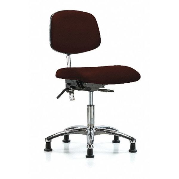 Blue Ridge Ergonomics Clean Room Chair, Vinyl, 18" to 23" Height, No Arms, Burgundy BR-NCR-VDHCH-CR-T1-A0-RG-8569